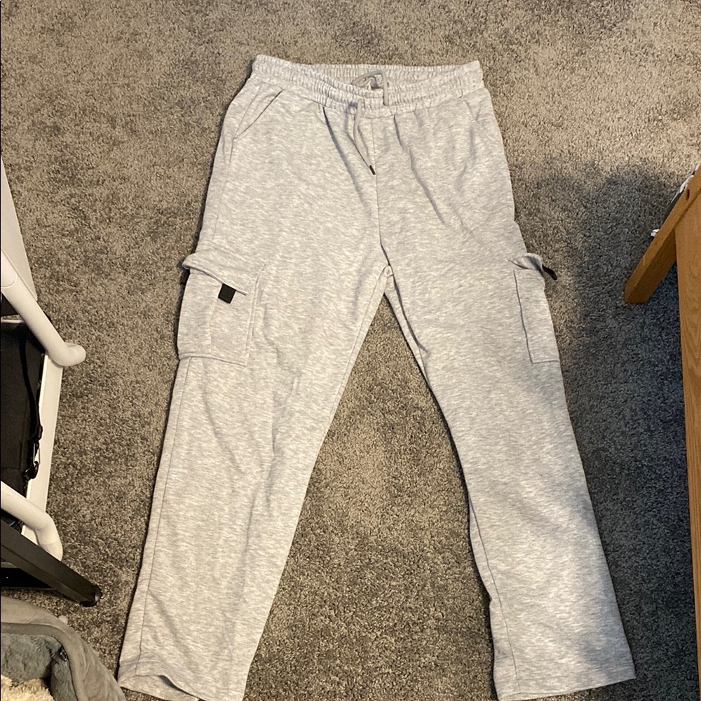 Gray Cargo Sweatpants
